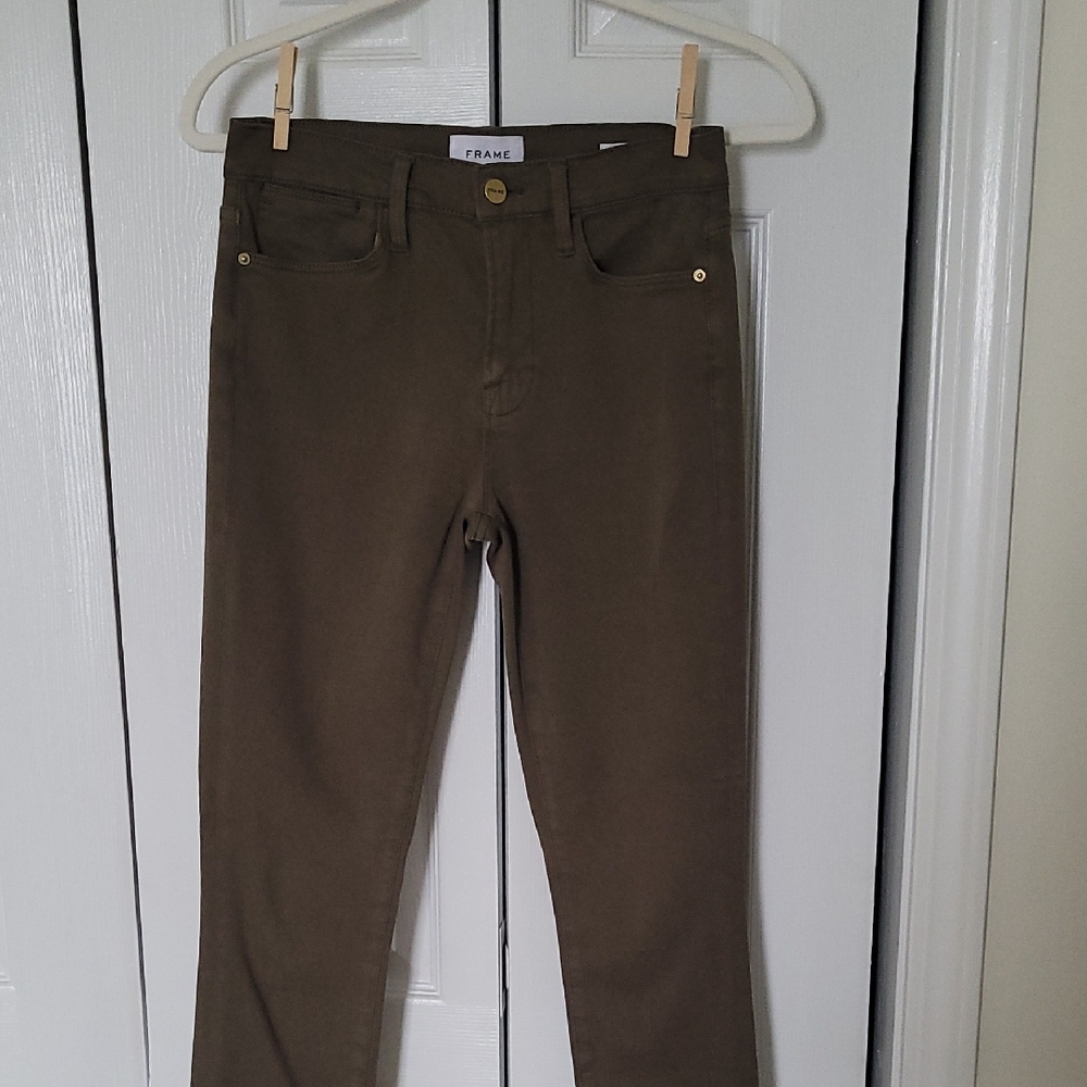 Frame Denim Olive Green Pants